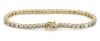 14K Yellow Gold and Diamond, Tennis Bracelet. - 5