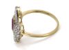 14K Yellow Gold, Ruby and Diamond, Vintage Inspired Ring. - 2