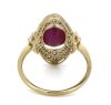 14K Yellow Gold, Ruby and Diamond, Vintage Inspired Ring. - 3