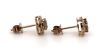 14K Rose Gold and Brown Diamond, Halo Stud Earrings - 2