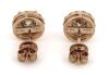 14K Rose Gold and Brown Diamond, Halo Stud Earrings - 3