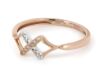 14K Rose Gold, Pink Argyle Diamond, Cross Shape Ring. - 2