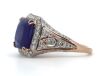 14K Rose Gold, Tanzanite and Diamond, Art Deco Halo Ring - 3