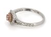 14K White & Rose Gold Pink Diamond Double Halo Ring. - 2