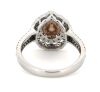 14K White & Rose Gold, Pink Diamond Double Halo Ring. - 3