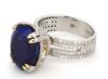 14K White and Yellow Gold, Tanzanite and Diamond, Cocktail Ring. - 2