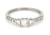 14K White Gold and Diamond, Trilogy Ring