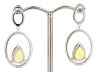 14K White Gold, Heliodor and Diamond, Drop Earrings - 3