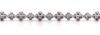 14K White Gold, Ruby and Diamond, Floral Design Bracelet - 4