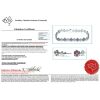 14K White Gold, Ruby and Diamond, Floral Design Bracelet - 7