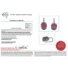 14K White Gold, Ruby and Diamond, Halo Drop Earrings. - 4