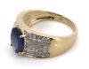 14K White Gold, Sapphire and Diamond, Dress Ring. - 2