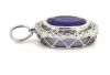 14K White Gold, Tanzanite and Diamond, Halo Pendant - 2