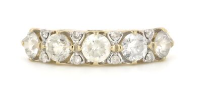 14K Yellow Gold and Diamond, Eternity Ring.