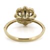 14K Yellow Gold and Yellow Diamond, Art Deco Halo Ring. - 3
