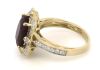 14K Yellow Gold Ruby and Diamond Antique Style Halo Ring - 2