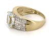 14K Yellow Gold, Aquamarine and Diamond Ring - 2