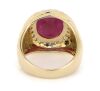 14K Yellow Gold, Ruby and Diamond, Gents Statement Ring. - 2