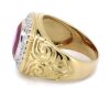 14K Yellow Gold, Ruby and Diamond, Gents Statement Ring. - 3