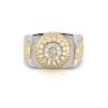 14K Yellow/White Gold and Diamond, Gents Ring. - 4