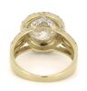 14K Yellow Gold and Diamond, Multi-Split Band Halo Ring - 4