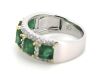 Platinum 950 Emerald and Diamond Ring - 2