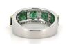 Platinum 950 Emerald and Diamond Ring - 3