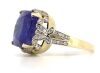 14K Yellow Gold, 10.21ct Tanzanite and Diamond, Cocktail Ring - 2