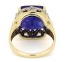 14K Yellow Gold, 10.21ct Tanzanite and Diamond, Cocktail Ring - 3