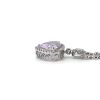 14K White Gold, Kunzite and Diamond, Drop Necklace - 3