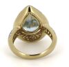 14K Yellow Gold Aquamarine and Diamond Cluster Ring - 3