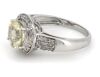 14K White Gold, Heliodor and Diamond, Antique Style Halo Ring - 2