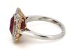 14K Rose/White Gold, Pink Tourmaline and Diamond, Halo Ring - 2