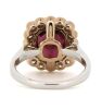 14K Rose/White Gold, Pink Tourmaline and Diamond, Halo Ring - 3