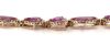 14K Rose Gold, Pink Sapphire and Diamond, Halo Bracelet - 3