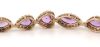 14K Rose Gold, Pink Sapphire and Diamond, Halo Bracelet - 4