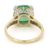 14K Yellow/White Gold, 4.17ct Colombian Emerald and Diamond, Cocktail Ring - 3