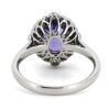 14K White Gold, Tanzanite and Diamond, Antique Style Ring - 3