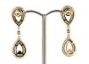 14K Yellow Gold, Aquamarine and Diamond, Drop Earrings - 3