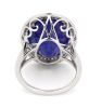 14K White Gold, 13.45ct Tanzanite and Diamond, Halo Ring - 4