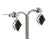 9K White Gold, Brown Tourmaline and Diamond, Drop Earrings - 2