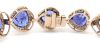 14K Rose Gold, Tanzanite and Diamond, Halo Bracelet - 6