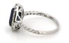 14K White Gold, Blue Sapphire and Diamond Ring - 2