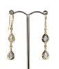 14K Yellow Gold Ceylon Sapphire and Diamond Sheppard Hook Earrings - 3