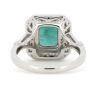 14K White and Yellow Gold, Colombian Emerald and Diamond, Antique Style Ring - 3