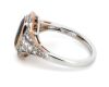 14K White/Rose Gold, Green Sapphire and Diamond, Art Deco Ring - 2