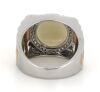 14K White & Rose Gold Coober Pedy Opal and Diamond Halo Gents Ring - 3