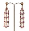 14K Rose Gold, Ruby and Diamond, Chandelier Style Earrings - 3