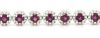 14K White Gold, Ruby and Diamond, Halo Bracelet - 2