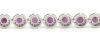 14K White Gold, Ruby and Diamond, Halo Bracelet - 4